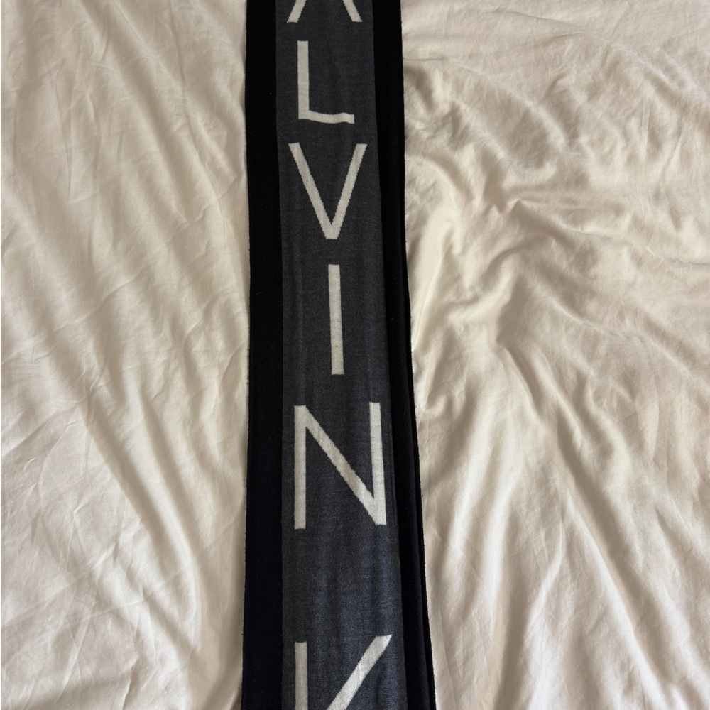 Calvin Klein Black and Gray Scarf